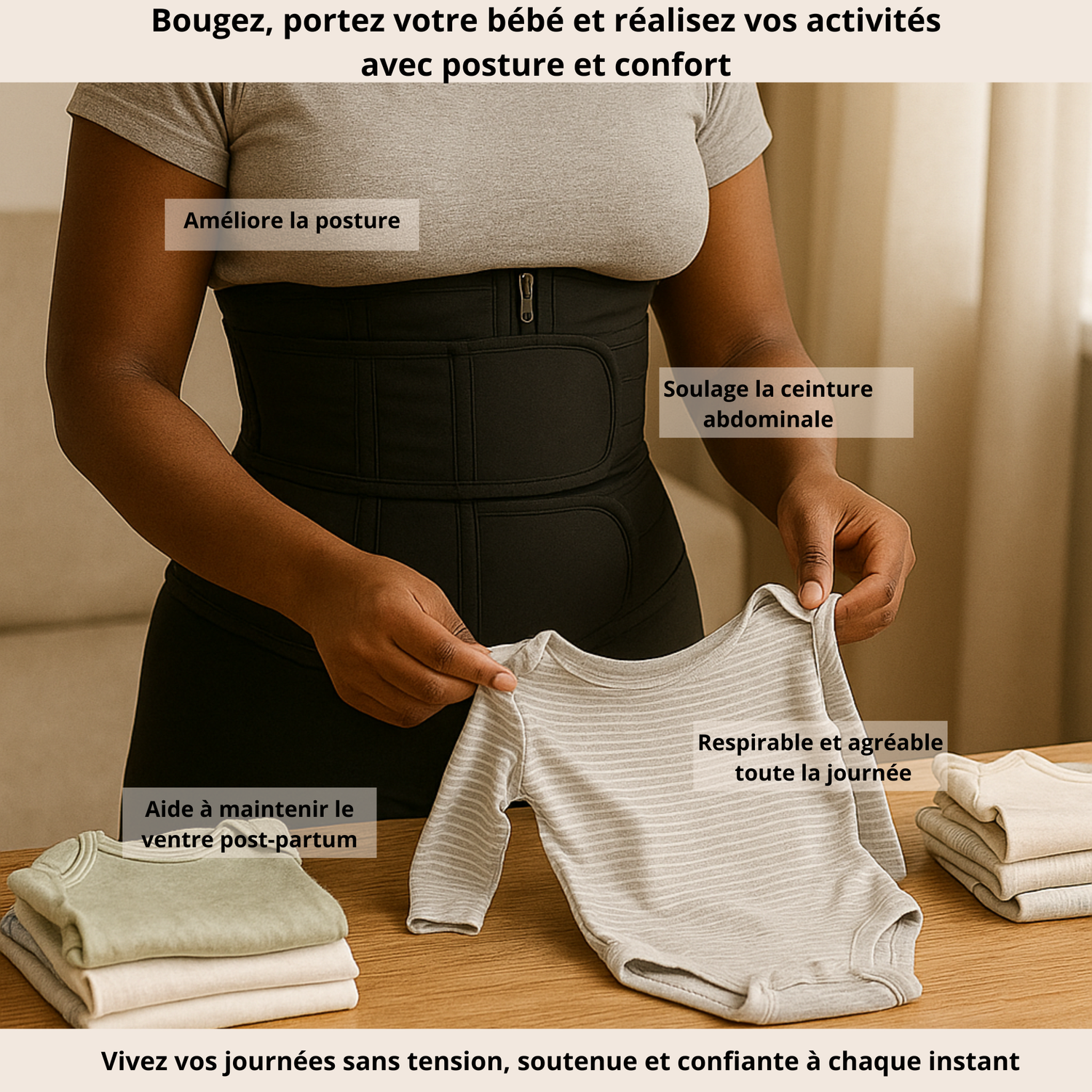 Gaine Post-Partum - Maintien Doux & Confort Absolu